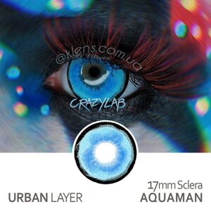 Кольорові контактні лінзи Urban Layer 17mm Sclera Aquaman
