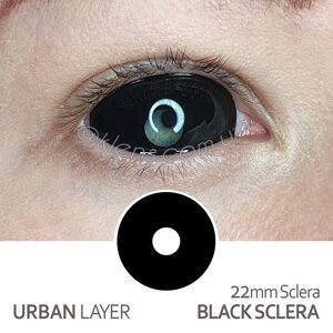 Кольорові контактні лінзи Urban Layer 22mm Sclera Black Sclera
