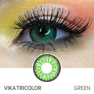 Контактні кольорові лінзи Vika Tricolor Green