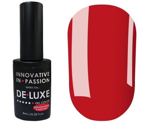 Гель-лак для ногтей De Luxe №004 Ярко-красный 8 мл (13432Gu) ##от компании## SNAIL - ##фото## 1