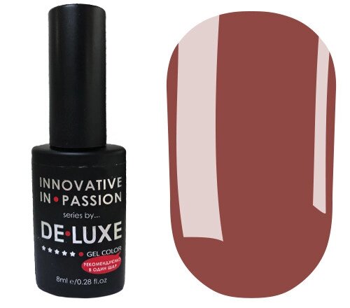Гель-лак для ногтей De Luxe №034 Красно-коричневый 8 мл (13457Gu) ##от компании## SNAIL - ##фото## 1