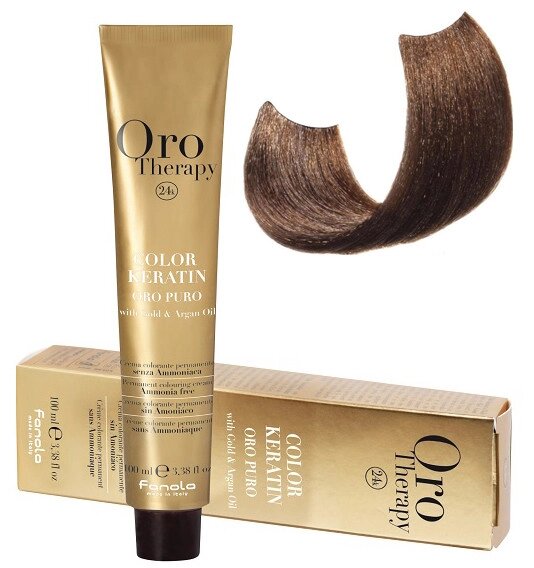 Крем-краска безаммиачная для волос Fanola Oro Therapy №7/31 Blonde sandy  100 мл (3101Gu) ##от компании## SNAIL - ##фото## 1