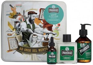 Подарунковий набір для догляду за бородою з 3-х предметів Proraso Beard Kit Refresh