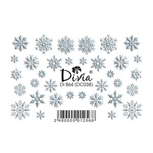 Наклейка Divia 3D Di864 кольорові DC038 зима