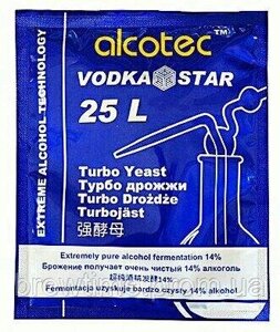 Турбо дріжджі Alcotec vodka star, 66г