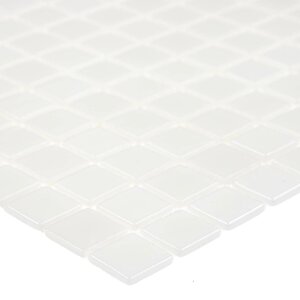 Мозаїка MK25101 WHITE біла облицювальна скляна для ванної, душової, кухні