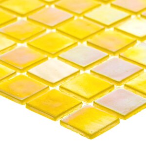 Мозаїка PL25311 YELLOW жовта з перламутром облицювальна для ванної, душової, кухні