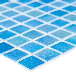 Мозаїка PWPL25502 SKY BLUE блакитна з присипкою та перламутром облицювальна для ванної, душової, кухні