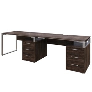 Офісний письмовий стіл Loft Details L135 Double венге вінтаж з царгою