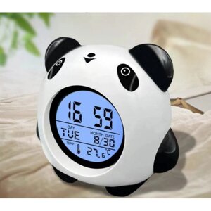 Термометр годинник будильник Панда