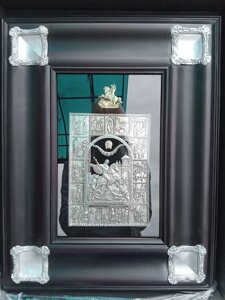 Ікона Житіє Георгія Побідоносця "Гальванопластика, мідь, напилення сріблом, позолота . Ручна робота.