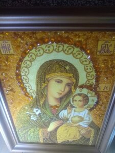 Картина Божа Матір "янтарь. Україна.