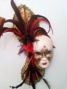 Венеціанська маска / карнавальна / декоратівная. 56 27 11см. Виробництво - Італія.