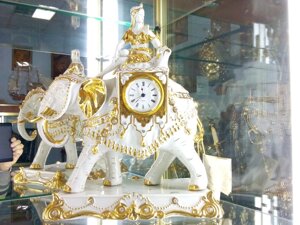 Vittorio Sabadin, ексклюзивні порцелянові годинник. Позолота, кристали Сваровскі. Кварцові. Італія