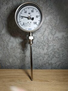 Термометр, показуючий WIKA R5502/S, NS100, 0100°C, L1=160