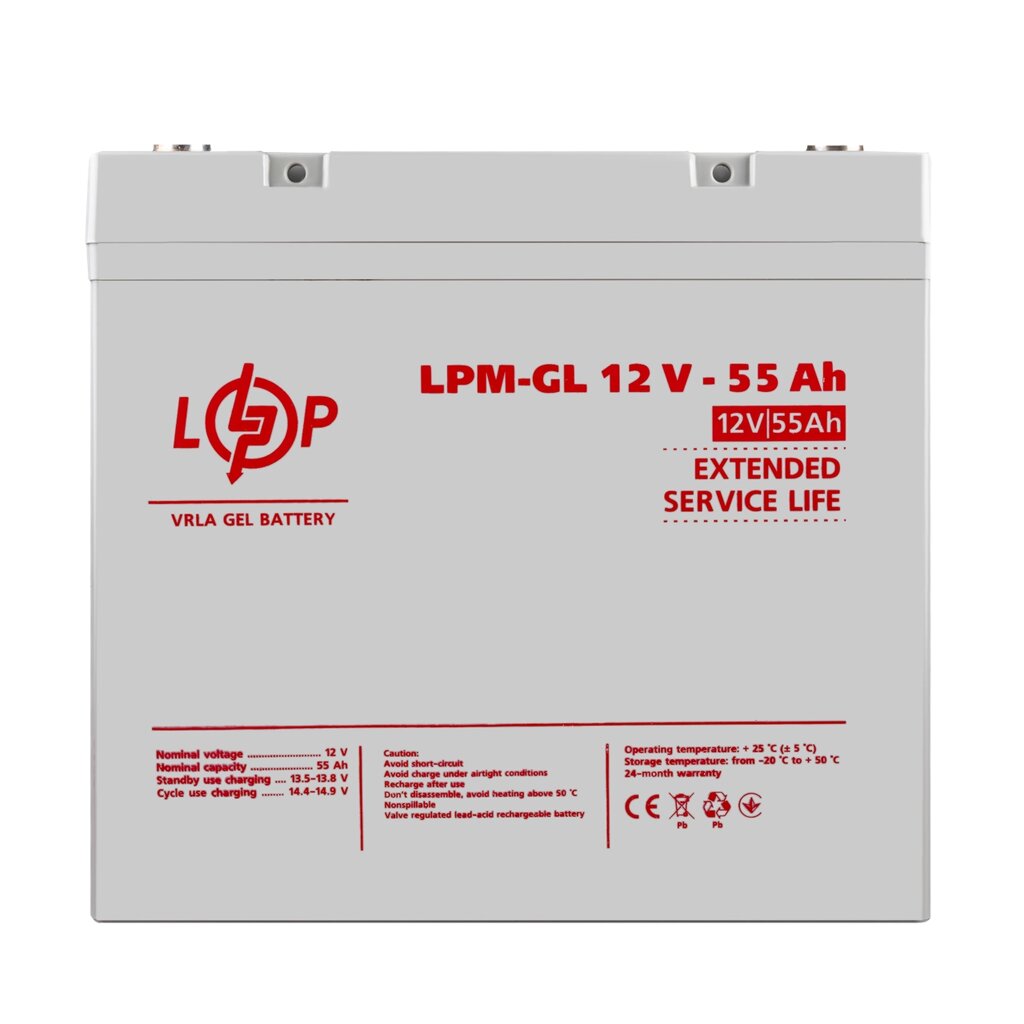 Акція. Акумулятор гелевий LPM-GL 12V - 55 Ah від компанії Krop Control - фото 1