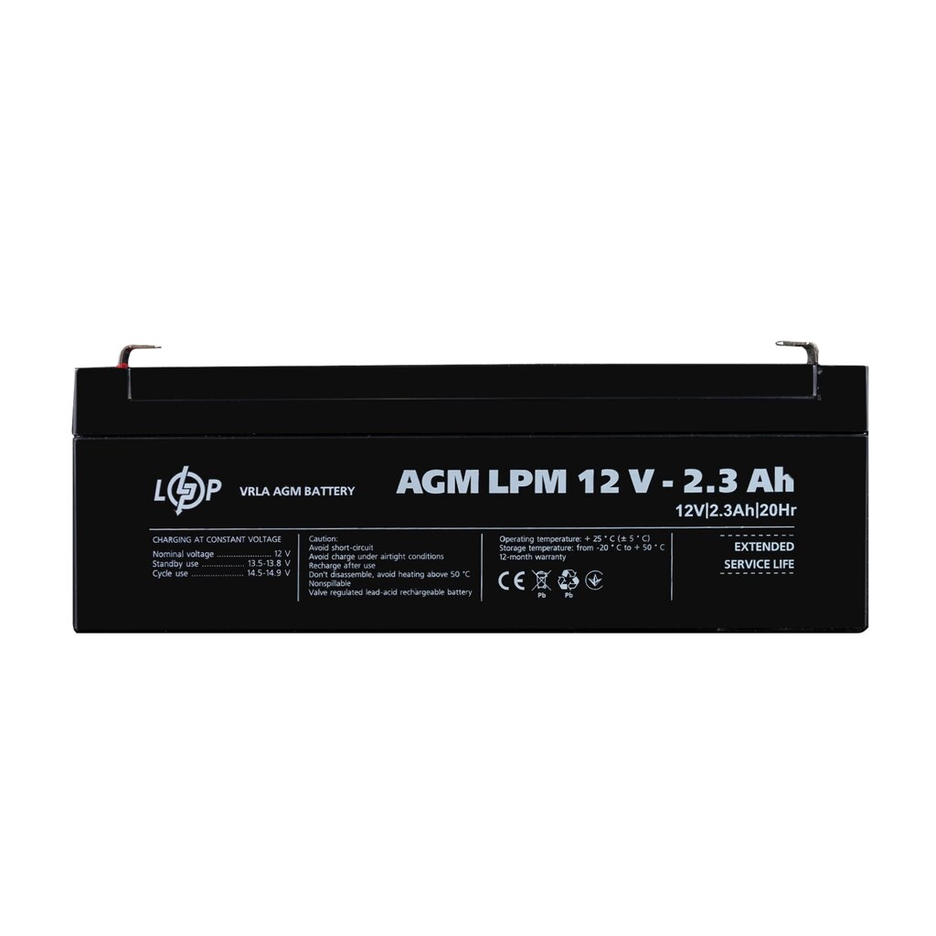 Акумулятор AGM LPM 12V - 2.3 Ah від компанії Krop Control - фото 1