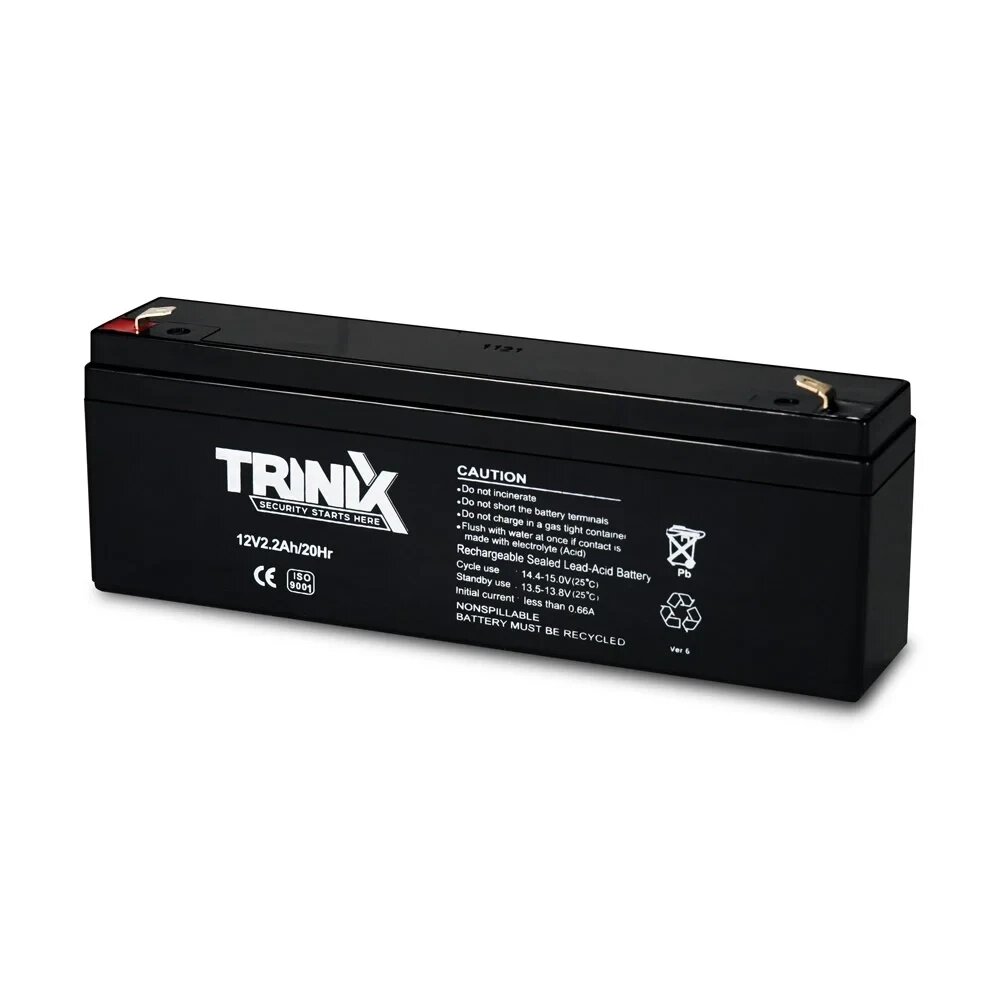 Акумуляторна батарея 12В 2.2Аг Trinix 12V2.2Ah/20Hr AGM свинцево-кислотна від компанії Krop Control - фото 1