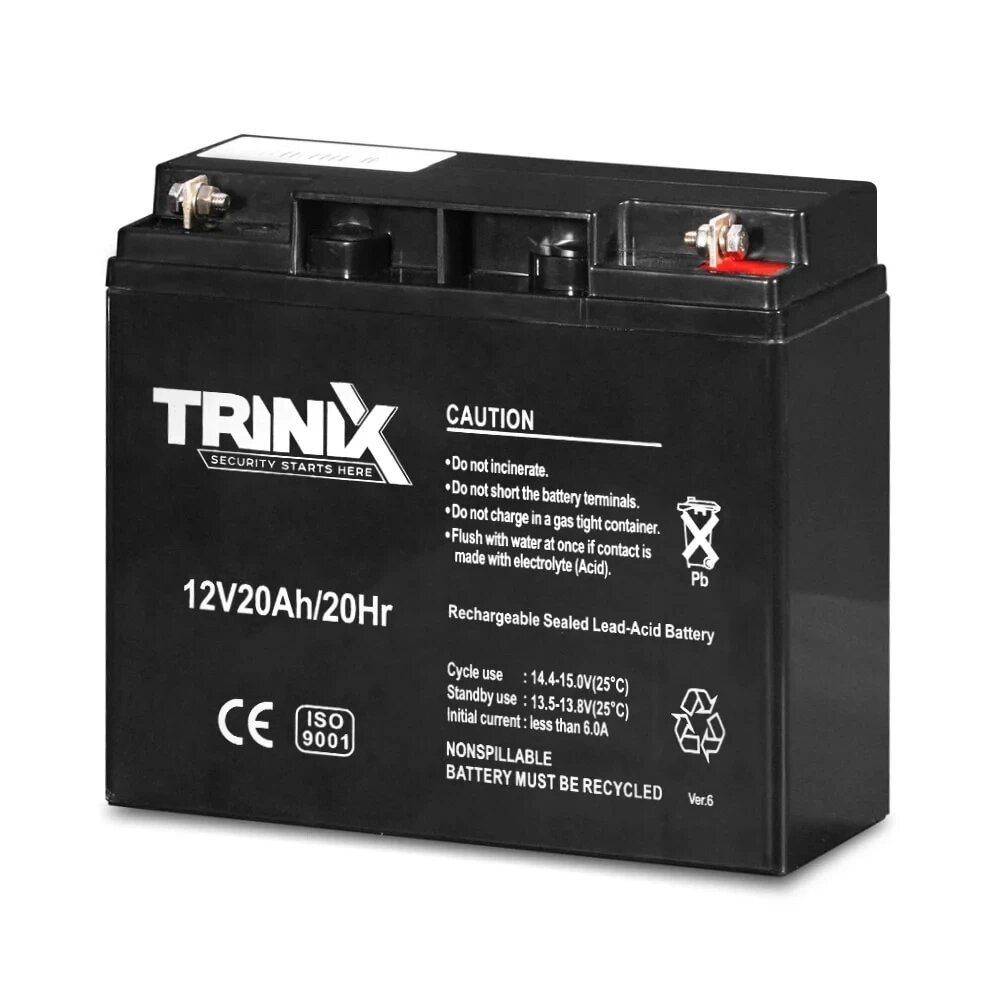 Акумуляторна батарея 12В 20Аг Trinix 12V20Ah/20Hr Super Charge AGM свинцево-кислотна від компанії Krop Control - фото 1