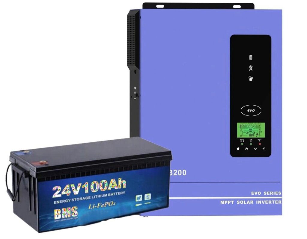 Anern AN-SCI-EVO-3200 + LiFePO4  акумулятор 24V100AH Sorein Lithium Battery від компанії Krop Control - фото 1