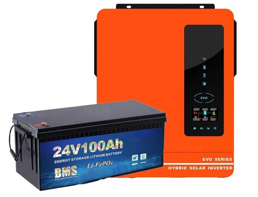 Anern AN-SCI-EVO-4200 + LiFePO4  акумулятор 24V100AH  Sorein Lithium Battery від компанії Krop Control - фото 1