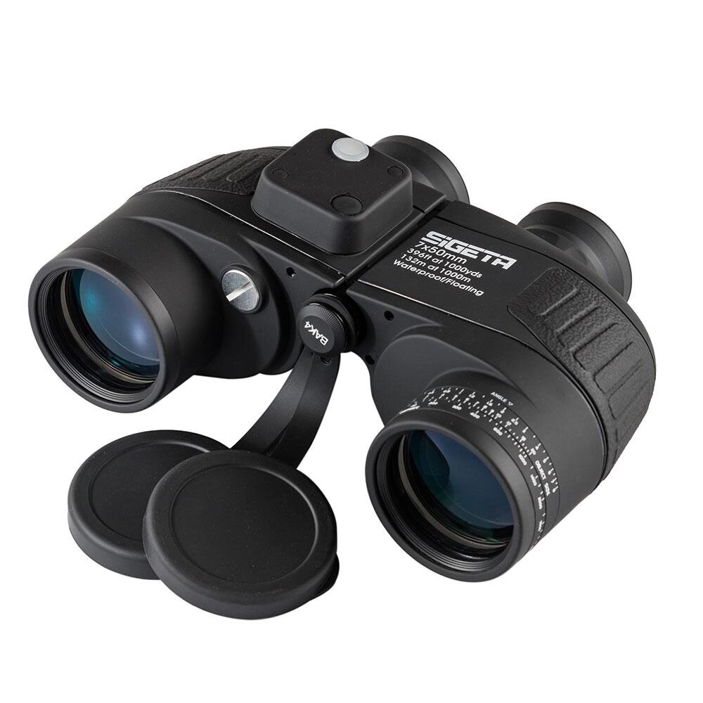 Бінокль SIGETA Admiral 7x50 Black floating/compass/reticle морський від компанії Krop Control - фото 1