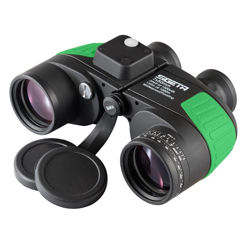 Бінокль SIGETA Admiral 7x50 Green floating/compass/reticle морський від компанії Krop Control - фото 1