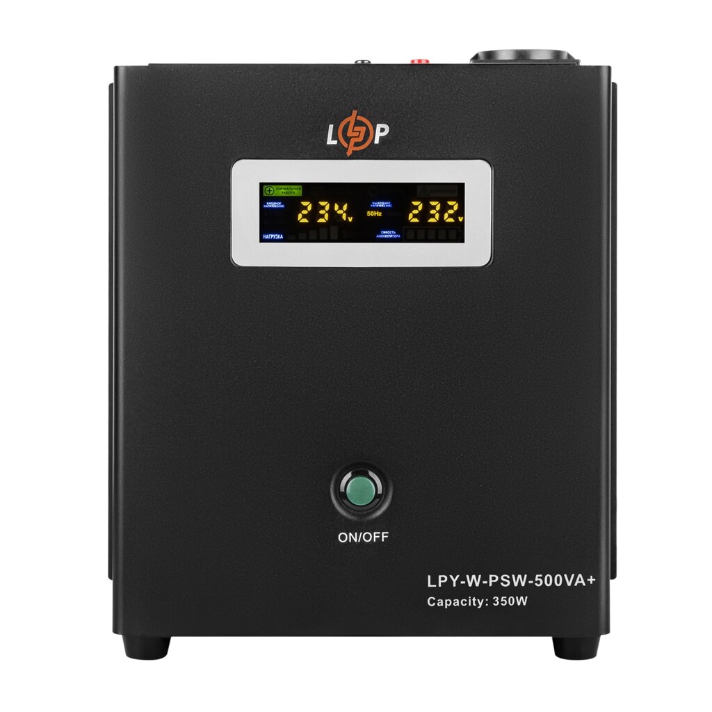 Джерело безперебійного живлення для котла Logicpower LPY-W-PSW-500VA+ (350W) 5A/10A 12V від компанії Krop Control - фото 1