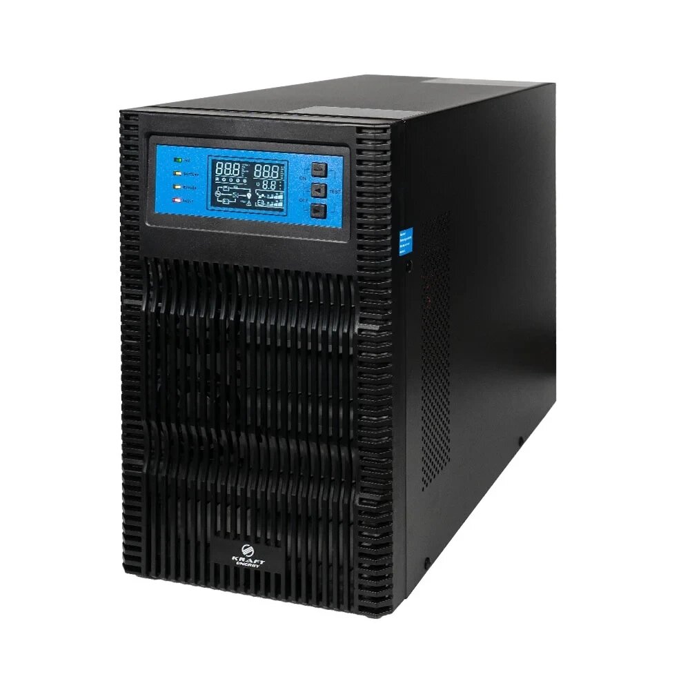 Джерело безперебійного живлення Kraft KRF-T3000VA/3000W (LCD) Pro Online UPS з вбудованими акумуляторними від компанії Krop Control - фото 1