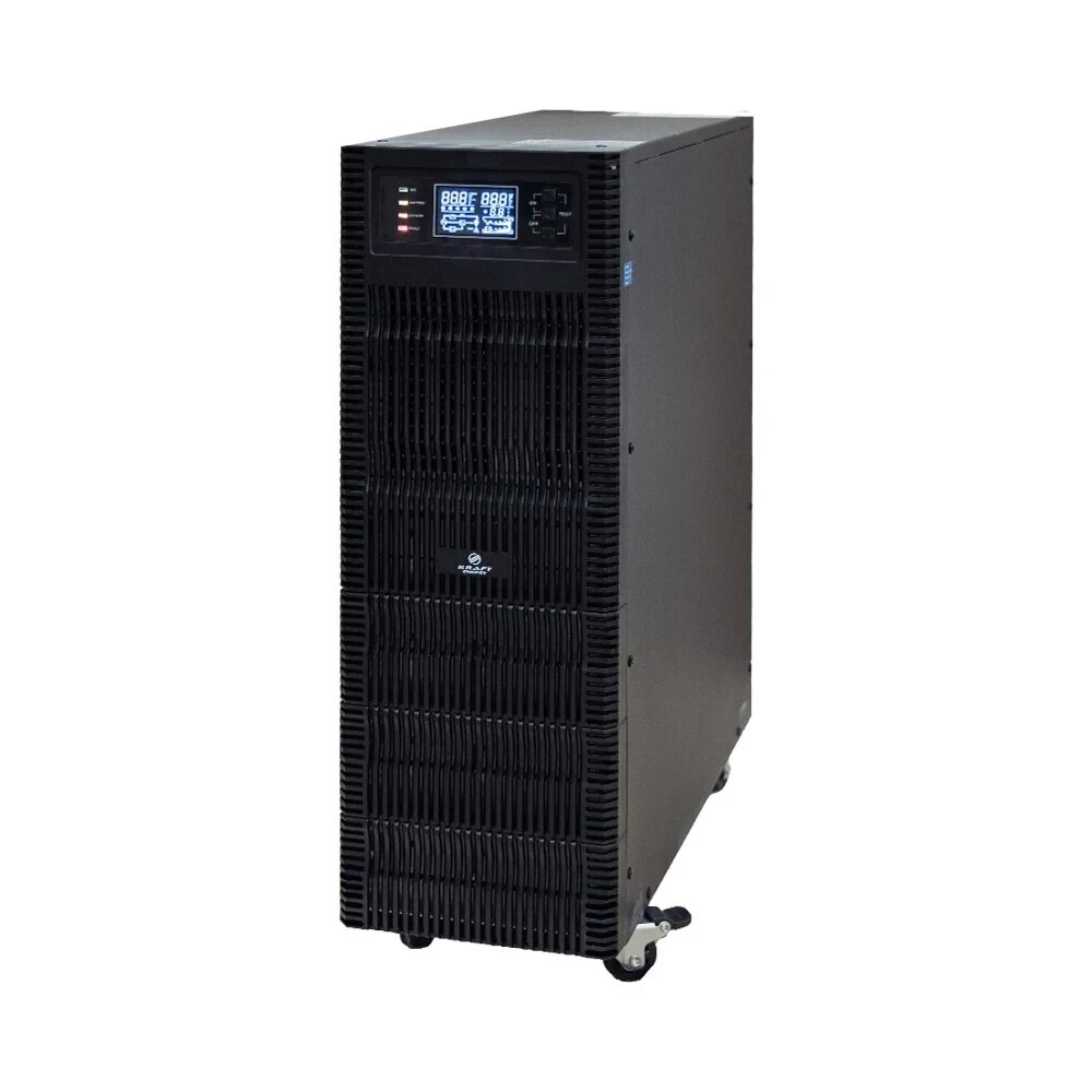 Джерело безперебійного живлення Kraft KRF-T6000VA/6000W (LCD) Pro Online UPS з вбудованими акумуляторними від компанії Krop Control - фото 1