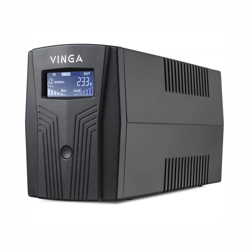 Джерело безперебійного живлення Vinga LCD 1200 ВА / 720 Вт від компанії Krop Control - фото 1