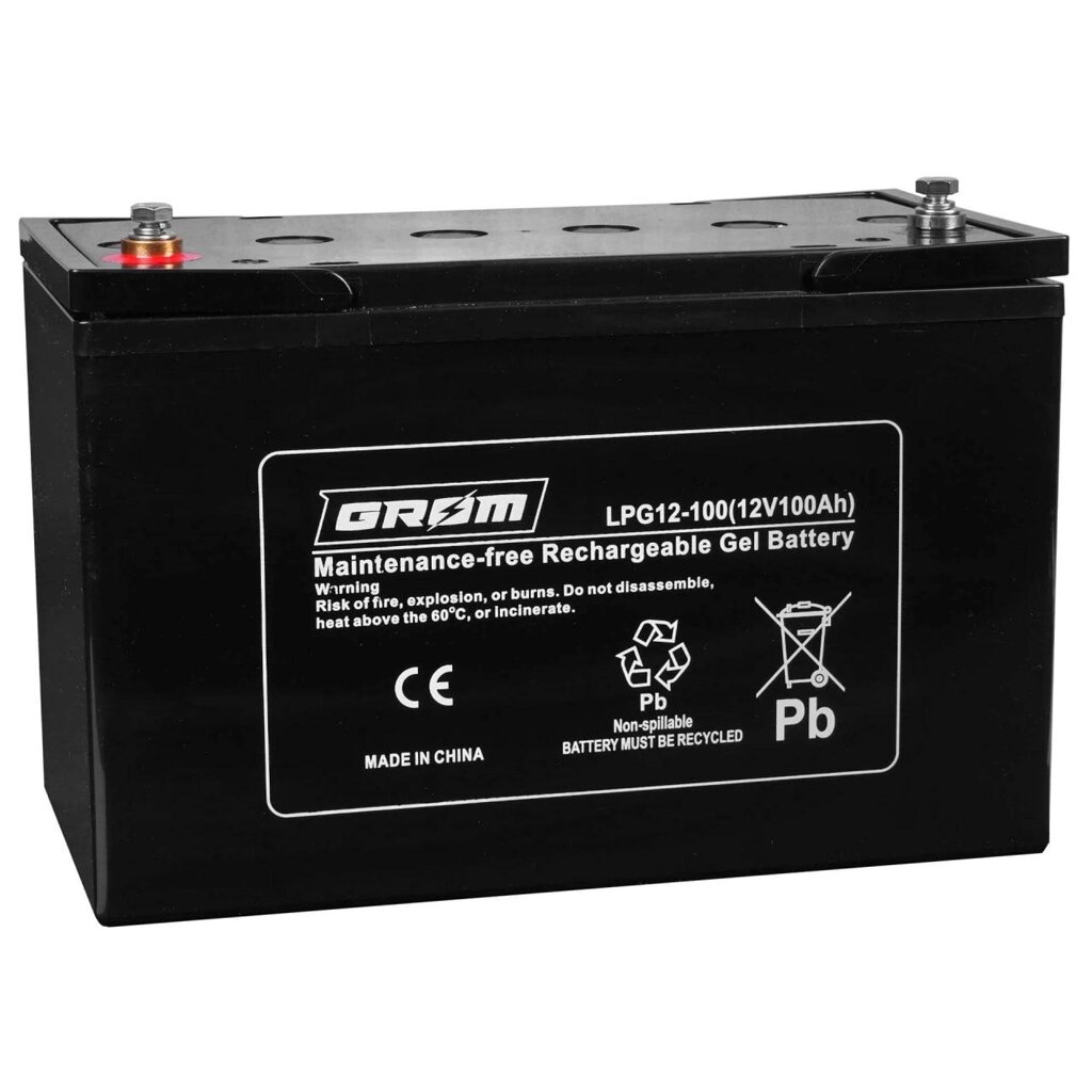 Гелевий акумулятор GROM LPG12-100(12V100Ah) від компанії Krop Control - фото 1