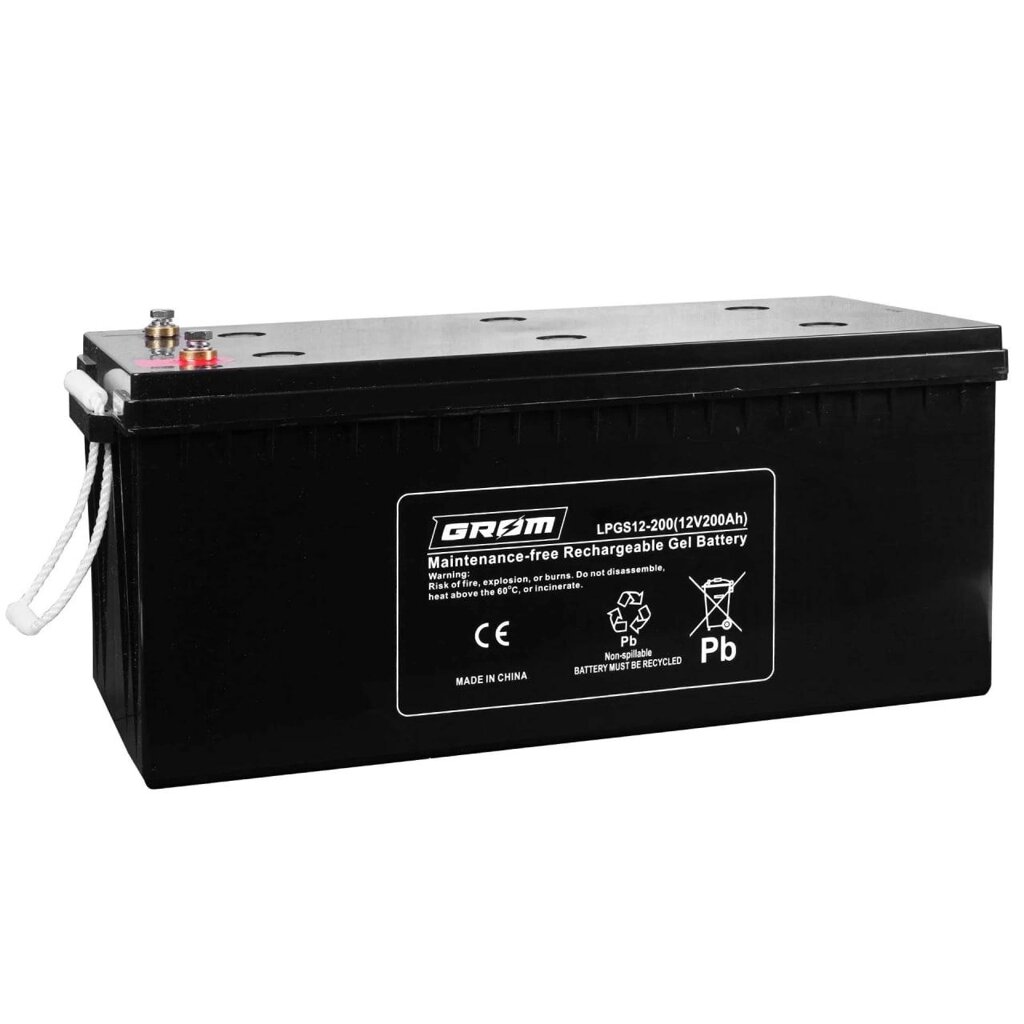 Гелевий акумулятор Grom LPGS12 HYBRID GEL (12v200Ah) від компанії Krop Control - фото 1