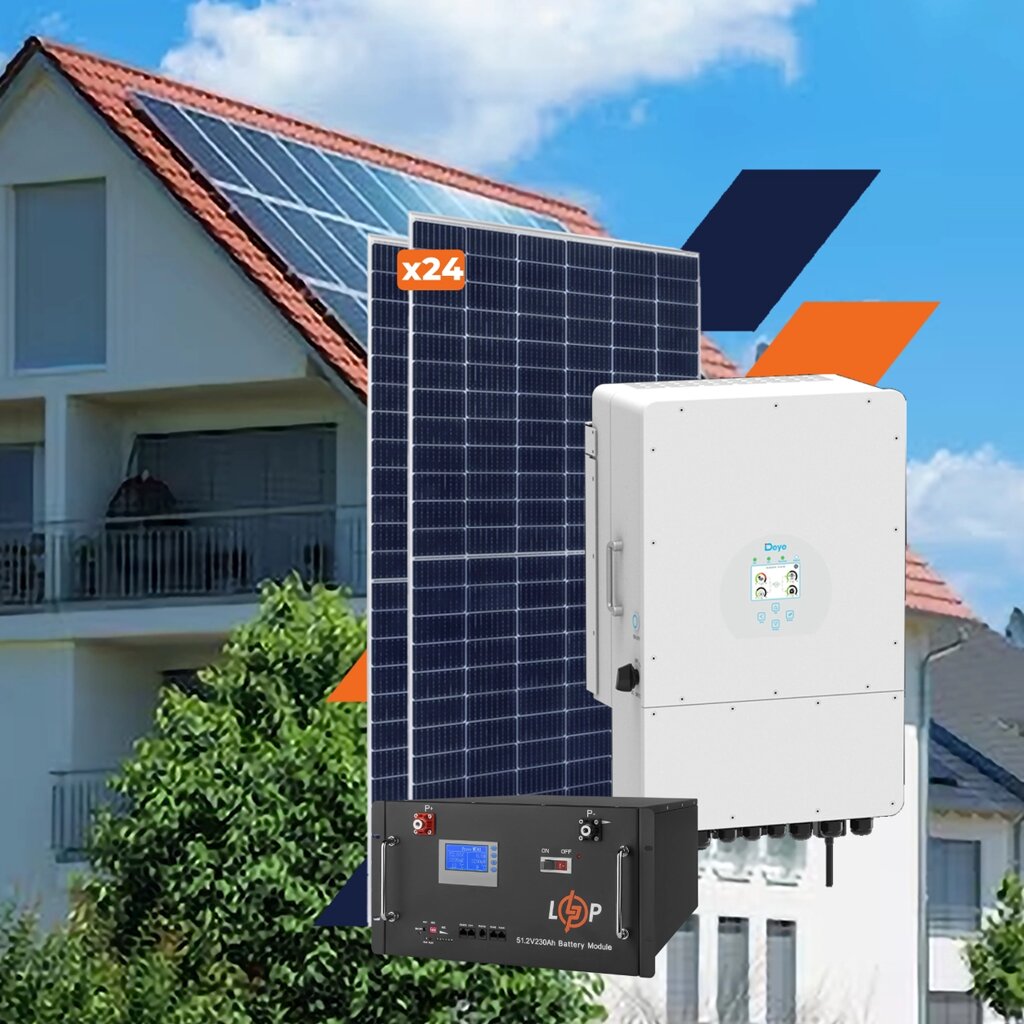 Комплект СЕС DEYE for LP 12 kW GRID 3Ф із АКБ 11,77 kW від компанії Krop Control - фото 1