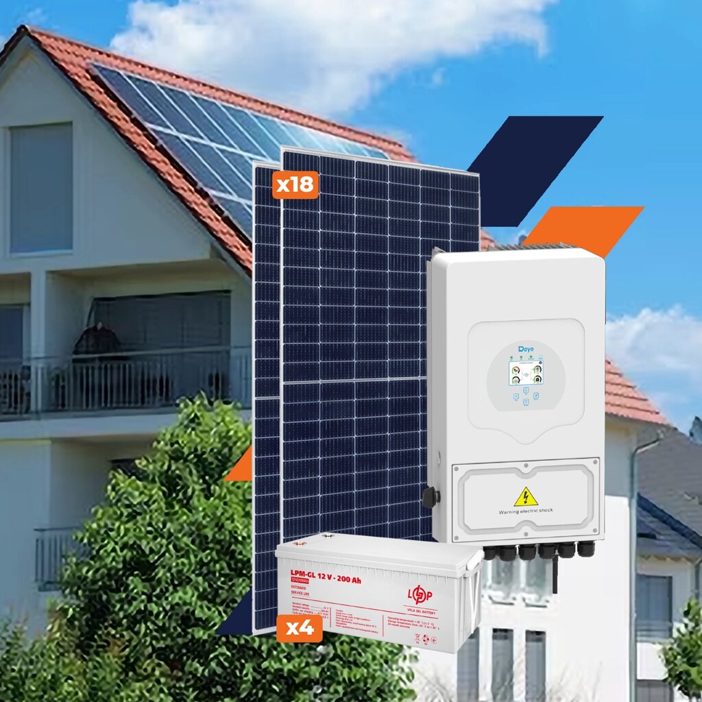 Комплект СЕС DEYE for LP 8 kW GRID - АКБ-9,6 kW Стандарт від компанії Krop Control - фото 1