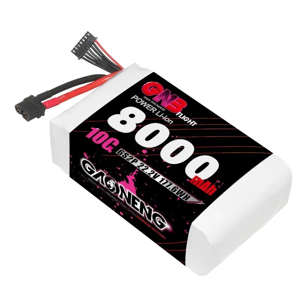 Літій-іонний акумулятор для FPV-дронів GAONENG 6S 22.2V 8000mAh 10C XT60 від компанії Krop Control - фото 1