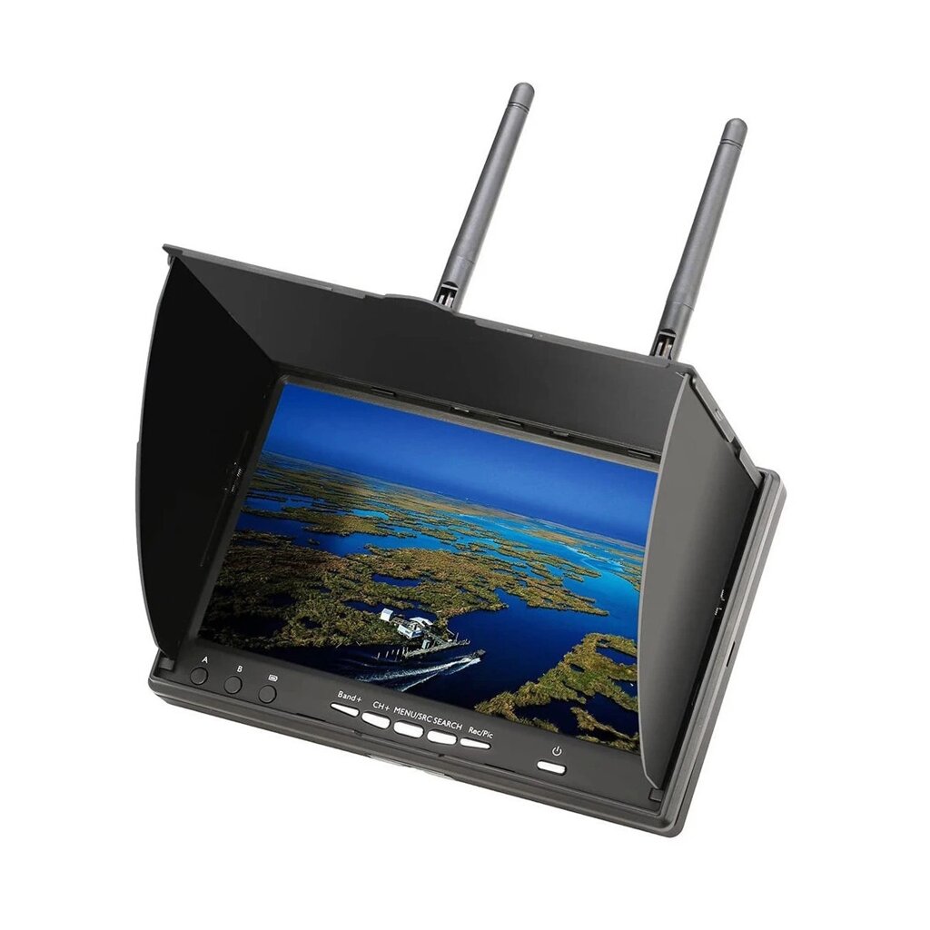 Монітор FPV LCD 5802D 7 дюймів із вбудованим приймачем 5.8 GHz для квадрокоптера від компанії Krop Control - фото 1