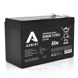 Батарея акумуляторна AZBIST Super AGM ASAGM-1270F2 12 V 7 Ah