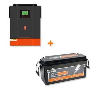 Комплект гібридний інвертор PowMr 3000W 24V POW-HVM3.2H-24V-N + Акумулятор PowMr LiFePo4 24V BMS 100Ah POW-100AH-25.6V в Кіровоградській області от компании Krop Control