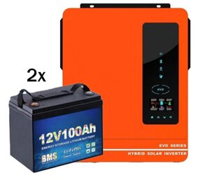 Anern AN-SCI-EVO-4200 + ДВА LiFePO4 акумулятор 12V100AH Sorein Lithium Battery 12v 100 AH