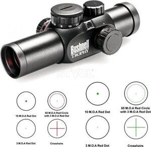 Приціл коліматорний Bushnell 1х28 "Trophy M", Red/Green Dot, Interchangeable ret