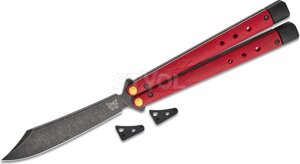 Ніж Benchmade "Necron", balisong, ruby red G10