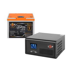 Комплект резервного живлення LogicPower B1500 + літієва (LiFePO4) батарея 1280Wh