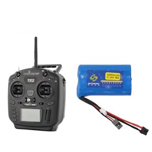 Пульт RadioMaster TX12 MKII ELRS M2 + Акумуляторна батарея на 5000mAh 7.4V