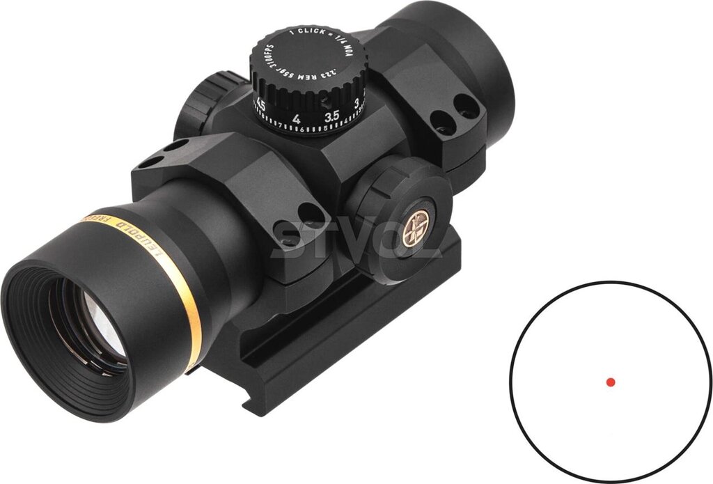 Приціл коліматорний LEUPOLD Freedom RDS 1x34 (34 mm) Red Dot 223 BDC 1.0 MOA Dot з кріпленням від компанії Krop Control - фото 1