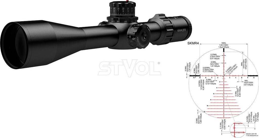 Приціл оптичний KAHLES K 525i CCW 5-25x56 / SKMR4-right від компанії Krop Control - фото 1