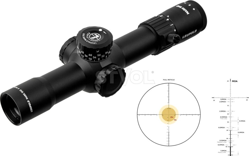 Приціл оптичний LEUPOLD MARK 5HD 2-10X30 (35 mm) M1C3 FFP PR-1MOA від компанії Krop Control - фото 1