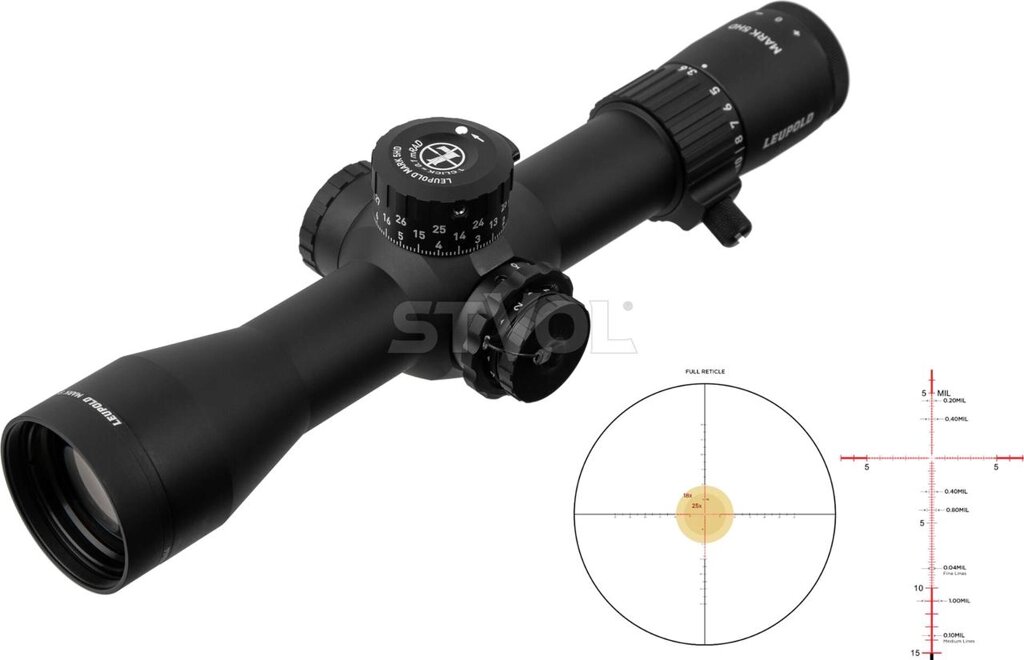 Приціл оптичний LEUPOLD Mark 5HD 3.6-18x44 (35 mm) M5C3 FFP Illum. PR1-MIL від компанії Krop Control - фото 1