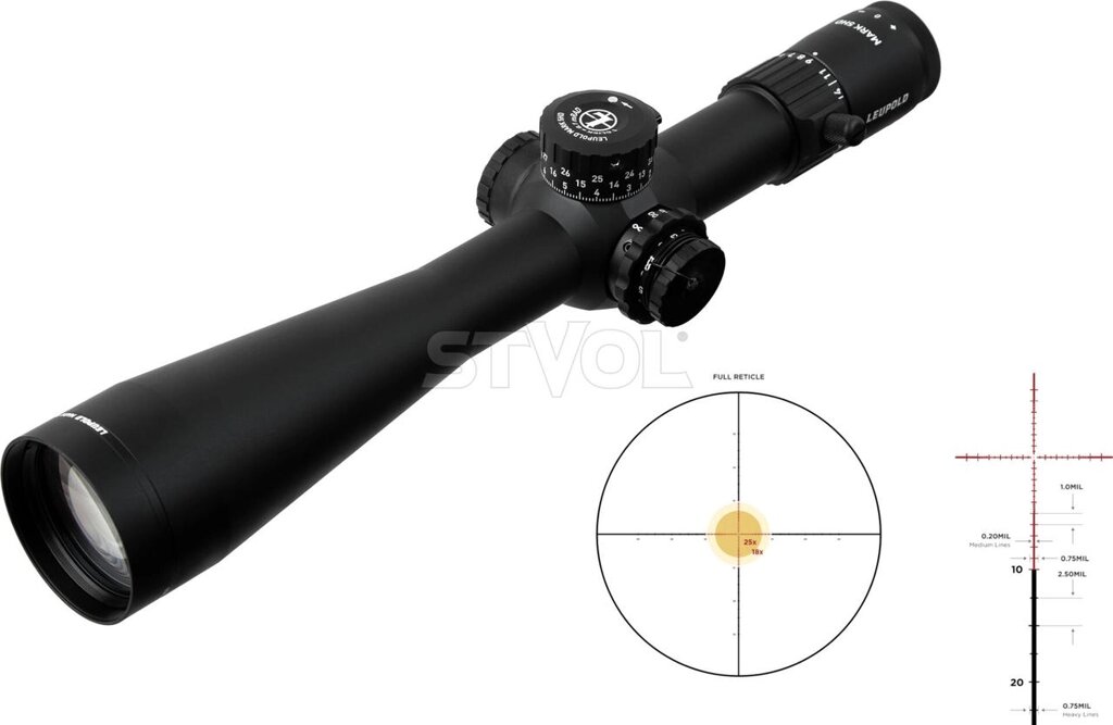 Приціл оптичний LEUPOLD Mark 5HD 5-25x56 (35 mm) M5C3 FFP Illum. TMR від компанії Krop Control - фото 1