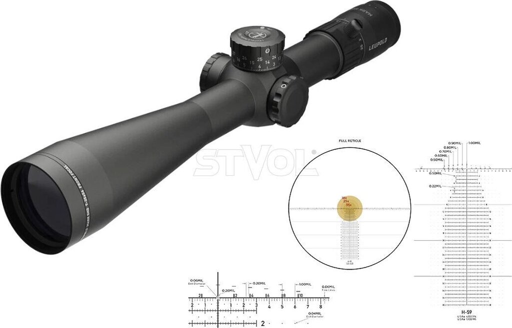 Приціл оптичний LEUPOLD MARK 5HD 7-35x56 (35 mm) M5C3 FFP H59 від компанії Krop Control - фото 1